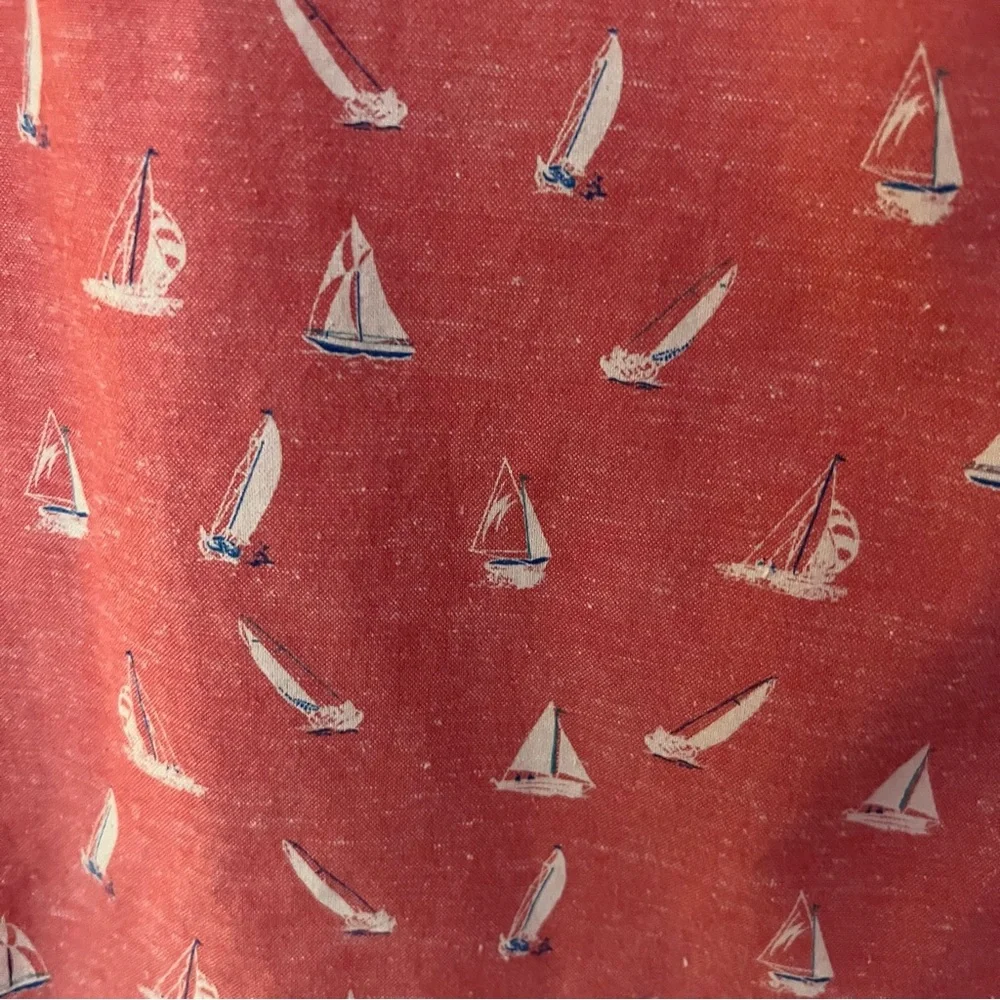 Denim & Flower mens short sleeve sailboat printed button down shirt | size XL - Picture 4 of 11